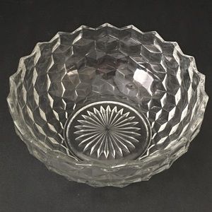 Vintage Fostoria American Crystal 8" Diameter Serving Bowl UV Tested